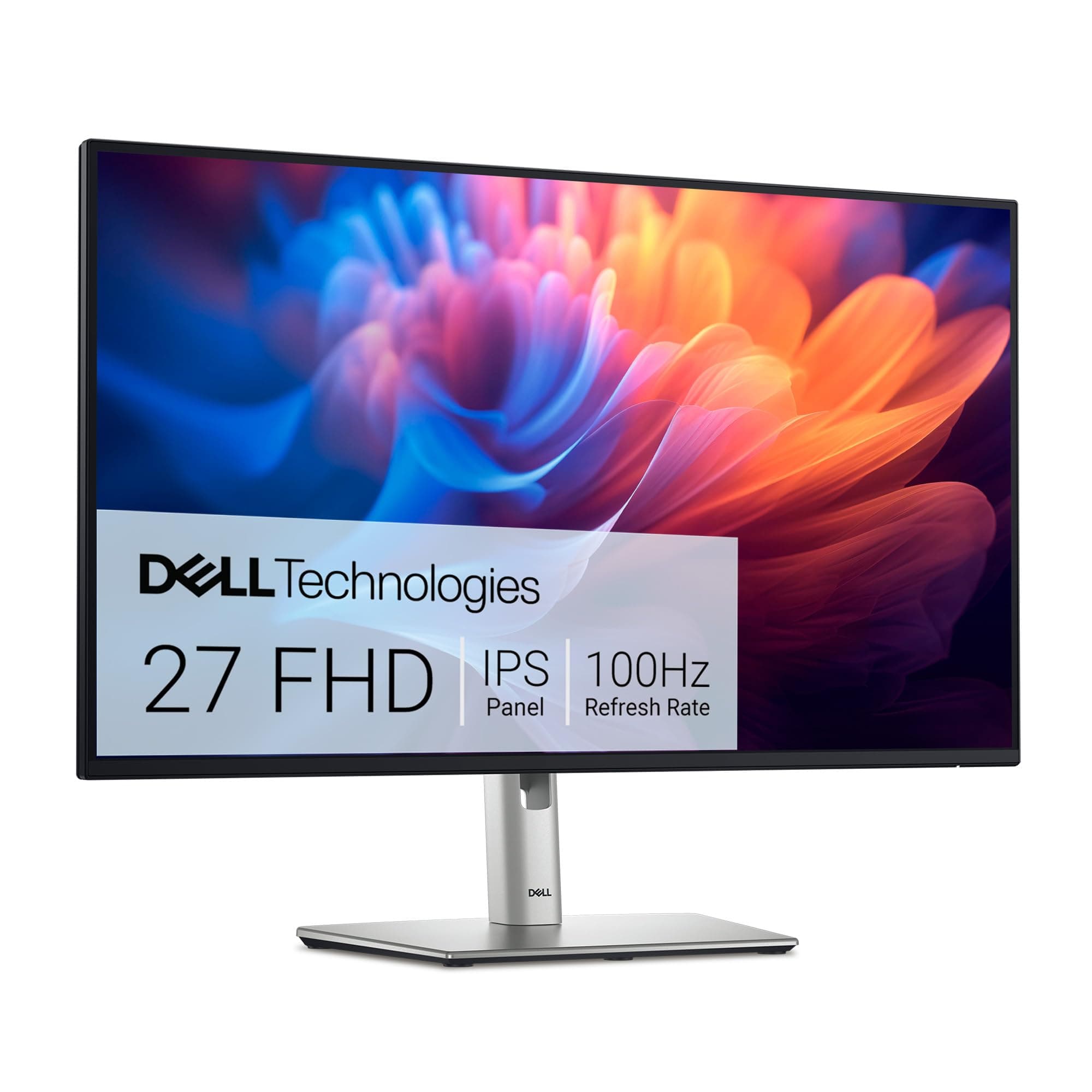 Dell P2725H 27 Inch Full HD (1920x1080) Monitor, 100Hz, IPS, 5ms, 99% sRGB, USB-C, DisplayPort, HDMI, VGA, 4x USB, 3 Year Warranty, Black