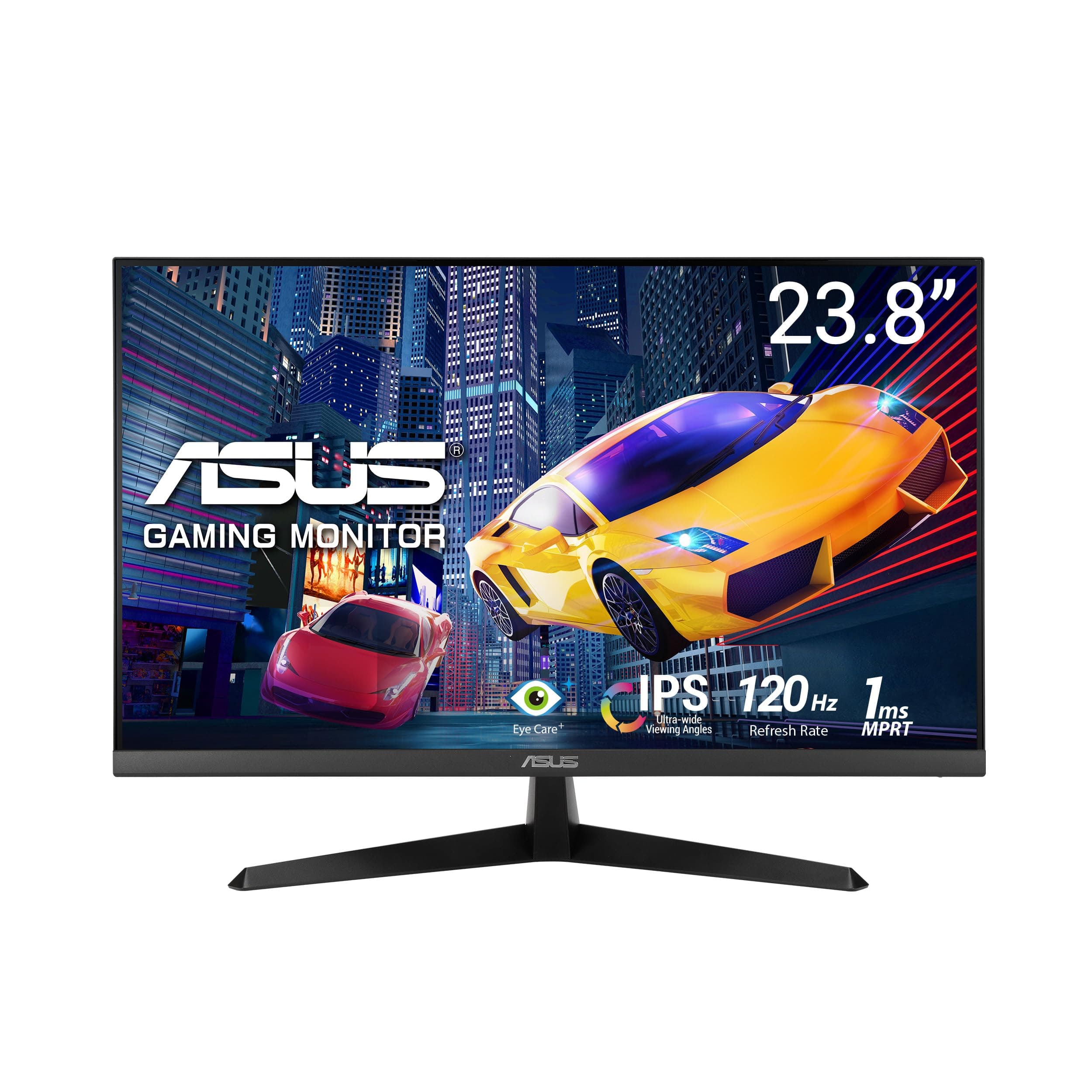 ASUS VY249HGR Eye Care Gaming Monitor – 23.8 inch FHD (1920x1080), IPS, 120Hz OC, SmoothMotion, 1ms MPRT, Adaptive Sync, Eye Care Plus, Blue Light Filter, Flicker Free, antibacterial treatment