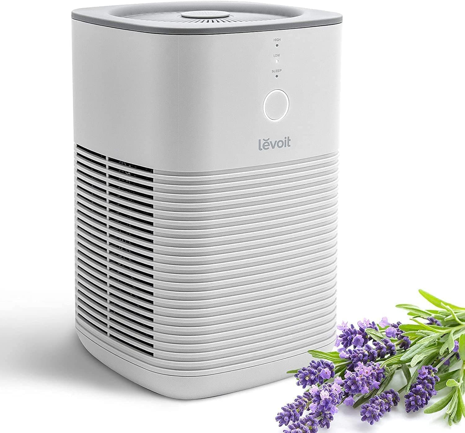 LEVOIT Air Purifier for Bedroom Home, Dual HEPA Filters with Aromatherapy Diffuser, Quiet Sleep Mode, Air Cleaner for Smoke, Allergies, Pet Dander, 100% Ozone Free, LV-H128, Gray